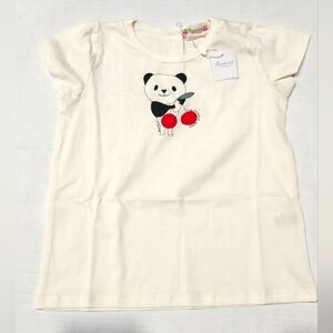 Bonpoint nwt girls boys 6 ivory cherry tee shirt new authentic